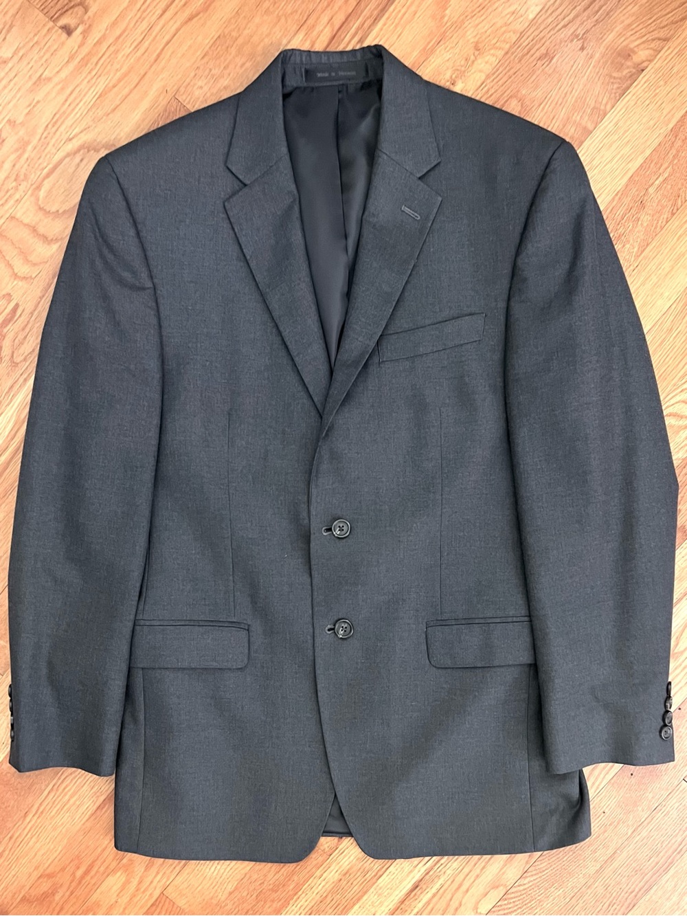 Chaps Dark Gray Poly-Rayon Men's Blazer (38R) Excellent Condition